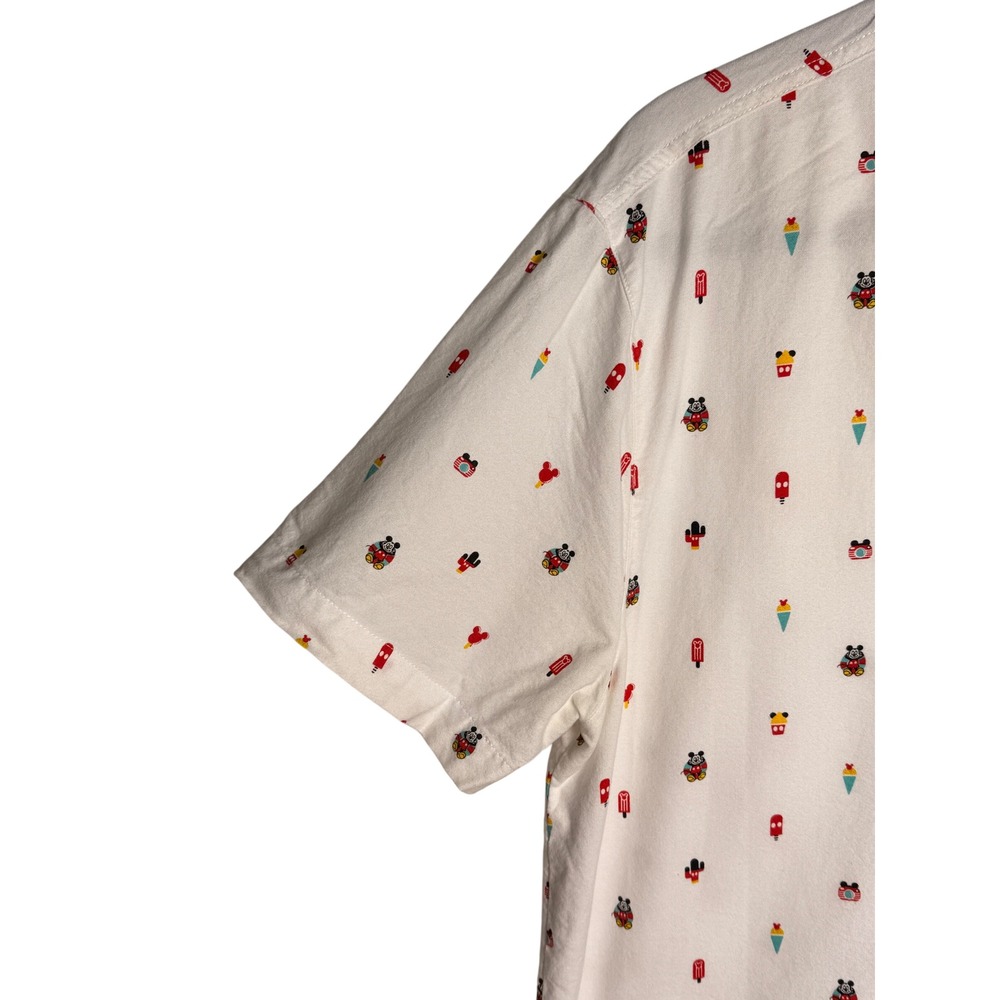 Disneycore Vacation Dadcore Mickey Mouse Ice Cream Button Up Shirt M Resort - Picture 9 of 12